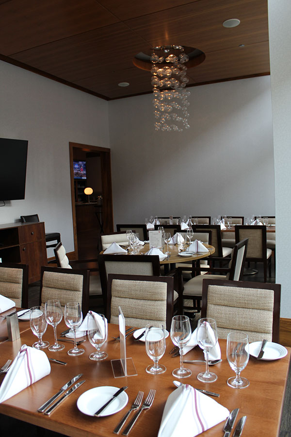 Gazette Bistro Bar room set up with multiple tables