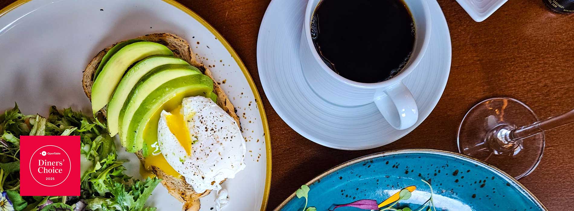 GaZette Bistro Bar brunch dishes. Open Table Diners' Choice Award 2025.