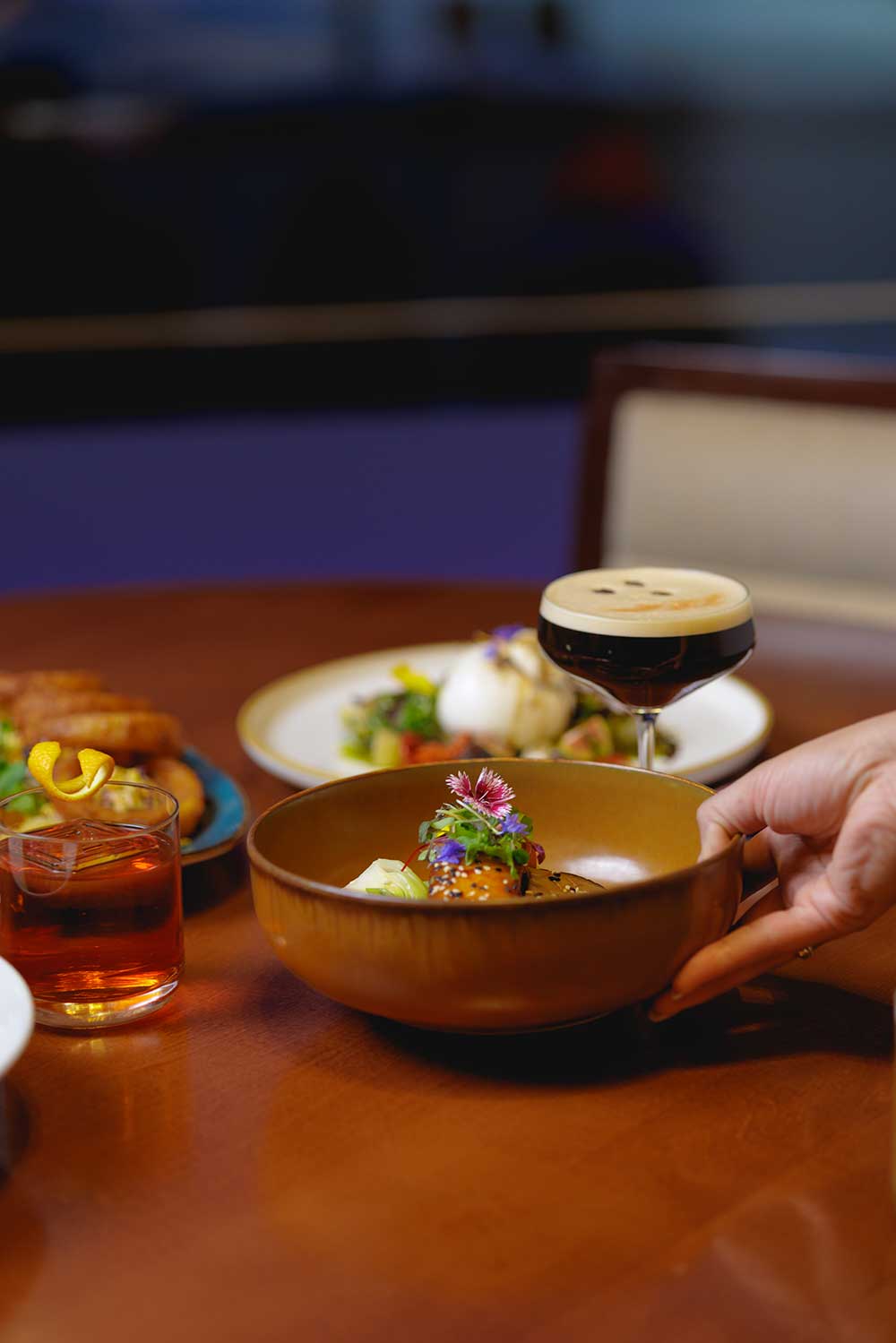 Gazette Bistro Bar dish and drink