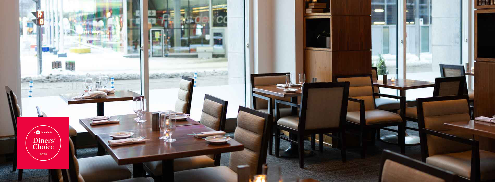 GaZette Bistro Bar interior. Open Table Diners' Choice Award 2025.